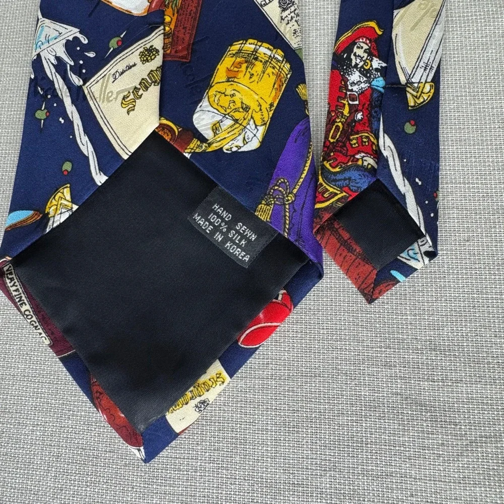 Vintage Nicole Miller Seagrams silk‎ tie 1994